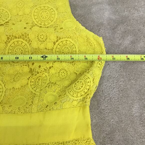 BODEN Yellow Floral Lace Sleeveless Sheath Dress Size 6R - Picture 5 of 8